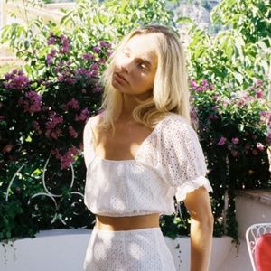 NWT With Jean crop top and skirt SET xs